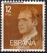 ESPAÑA 1976 2349 Sello Serie Básica Rey Juan Carlos I 12 pts usado Espana Spain Espagne Spagna Spanje Spanien 